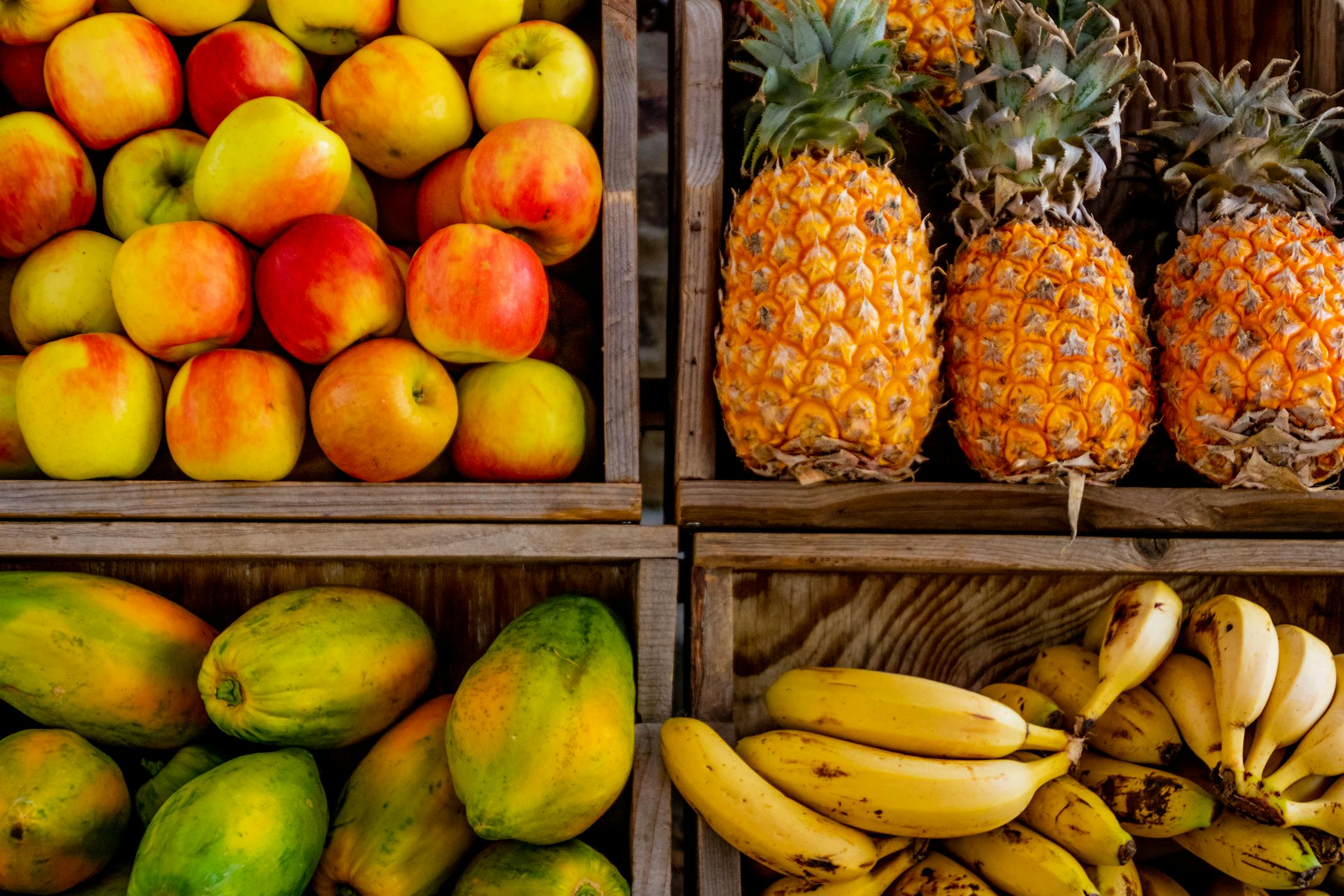 Harvested crops ready for market